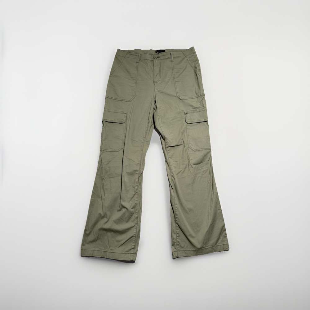 sanctuary brand green cargo hiking pants, pockets, women's 14